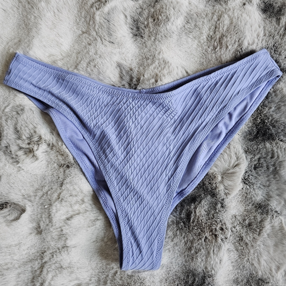 H&M Light Blue Textured Bikini Bottom NWT Size 12